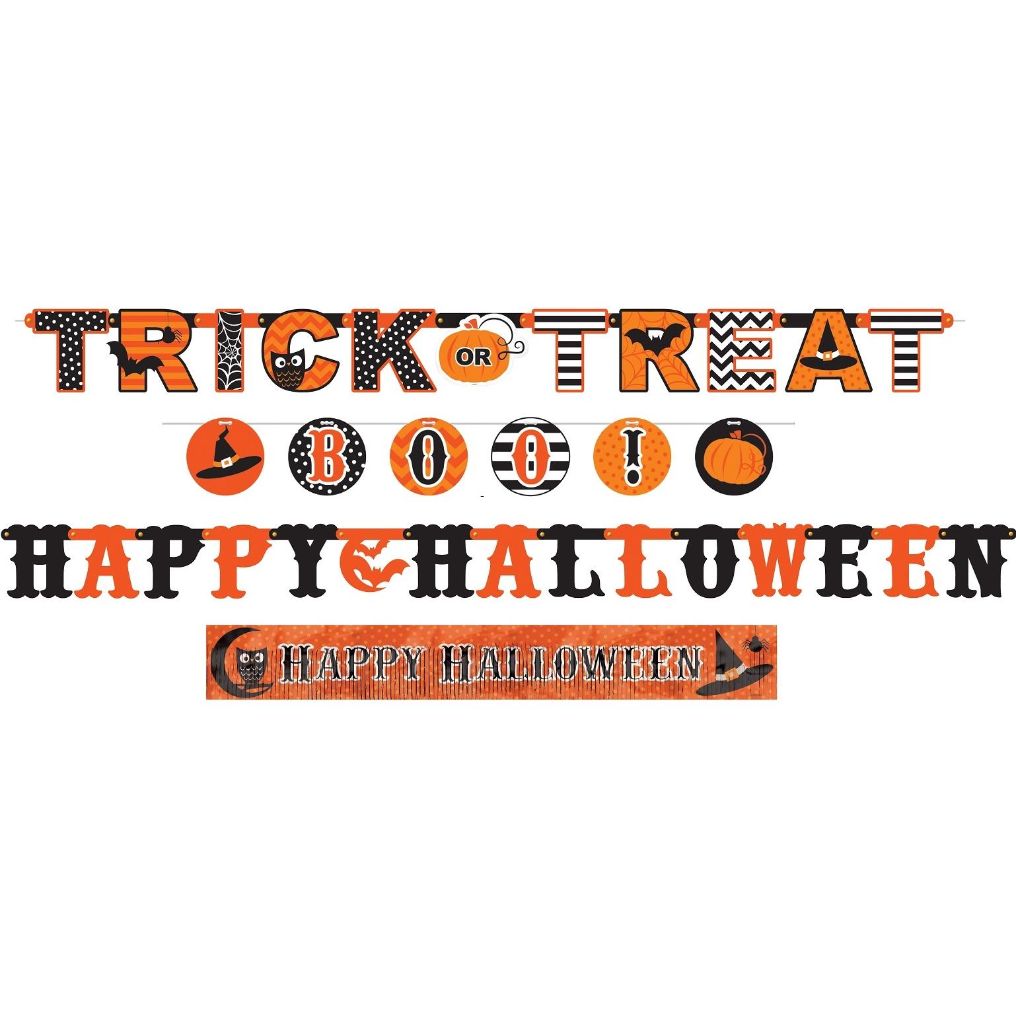 Halloween Banner Pack of 4 Banners | Party Save Smile