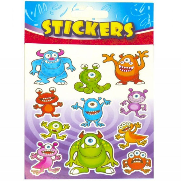 Monster Stickers Sheet for Party Bag | Party Save Smile