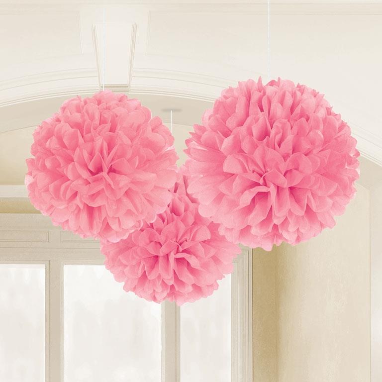 Pink Wedding Fluffy Tissue Decorations | Party Save Smile