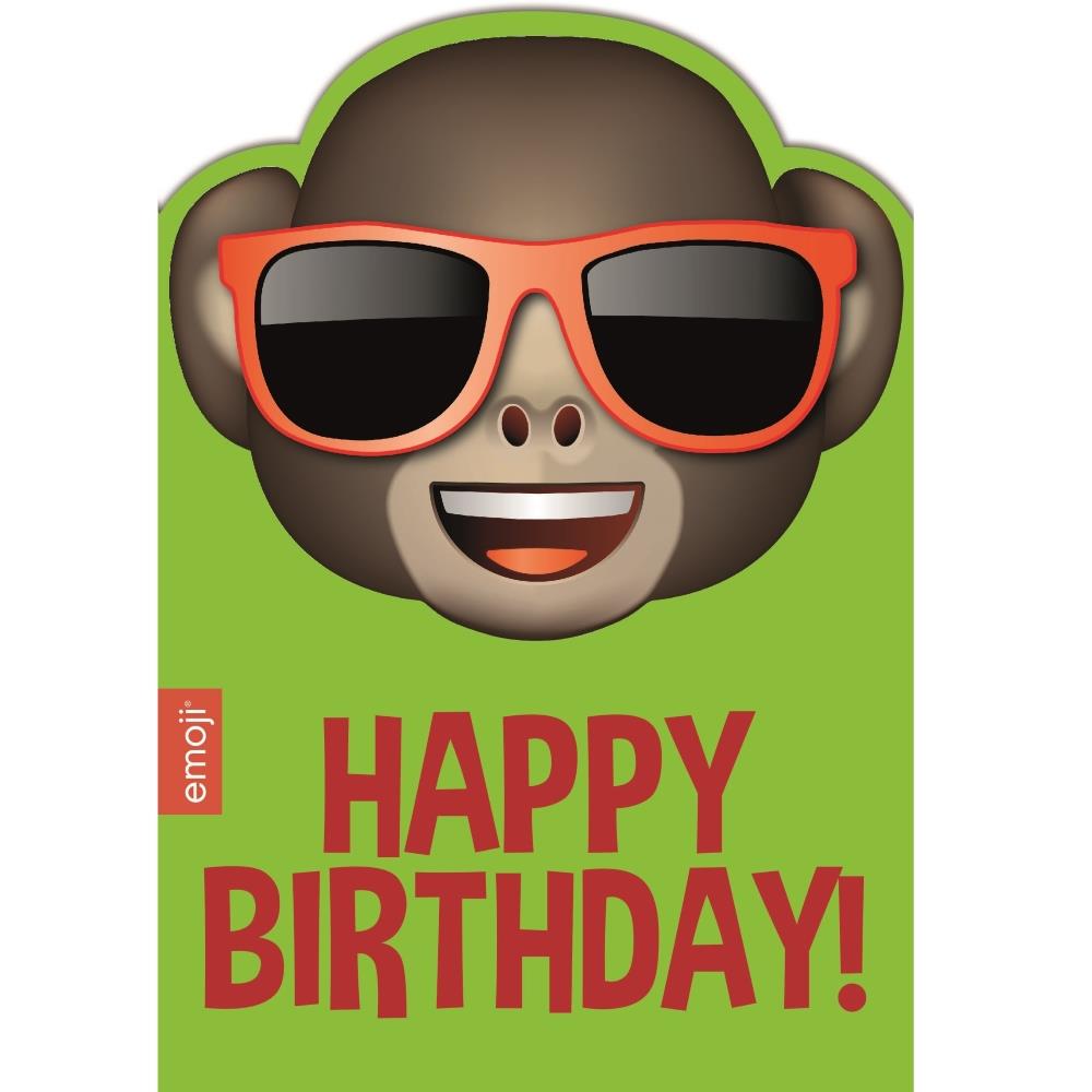 Monkey With Sunglasses Emoji Cards | Party Save Smile