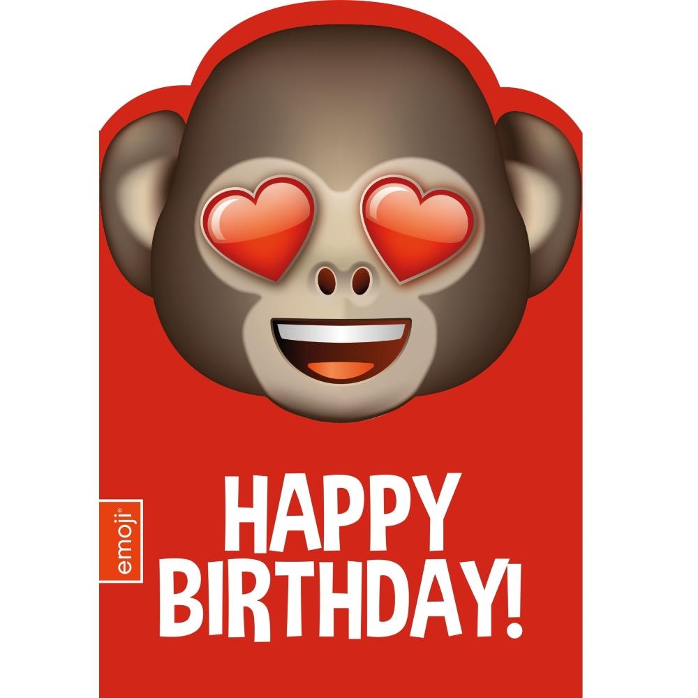 Monkey With Heart Eyes Emoji Cards | Party Save Smile