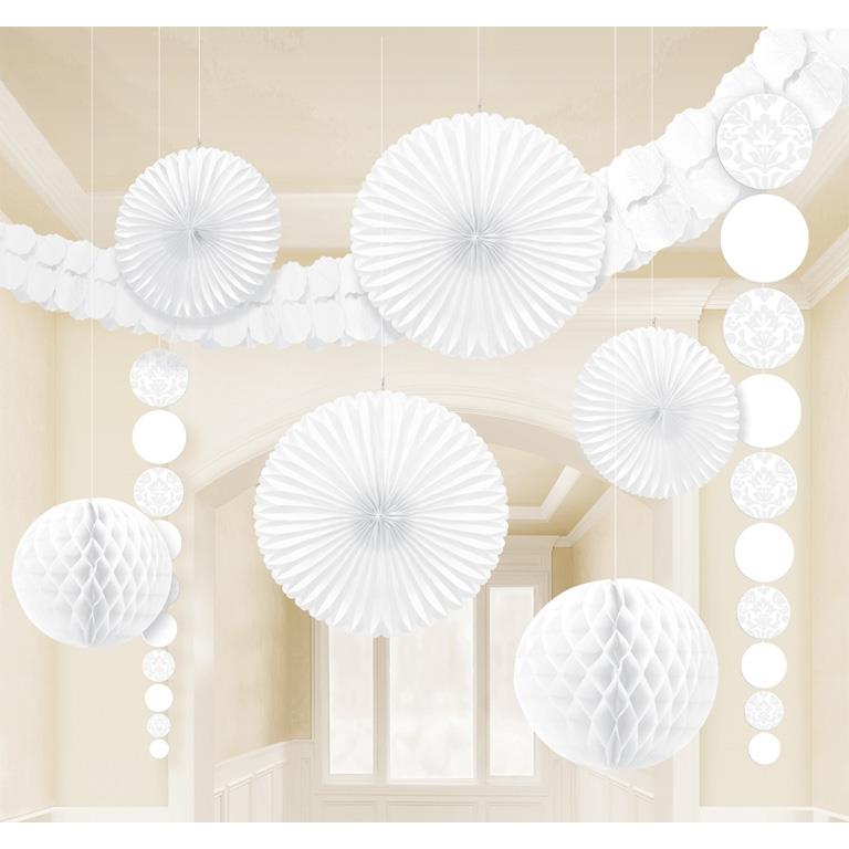 White Wedding Decor Kit: Wedding Decorations for a White Wedding | Party Save Smile