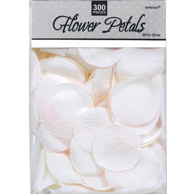 White Fabric Rose Petal Confetti Decoration Pack of 300 | Party Save Smile