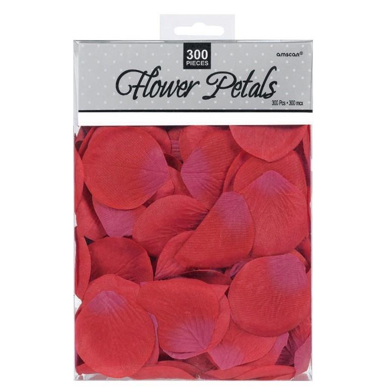 Red Fabric Rose Petals Pack of 300: Wedding Petals | Party Save Smile