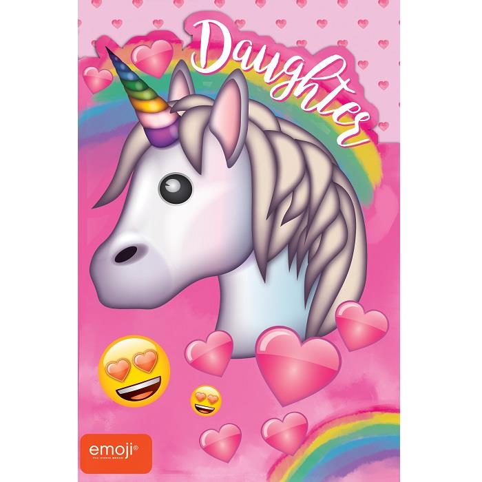 Emoji Unicorn Birthday Card Daughter | Party Save Smile