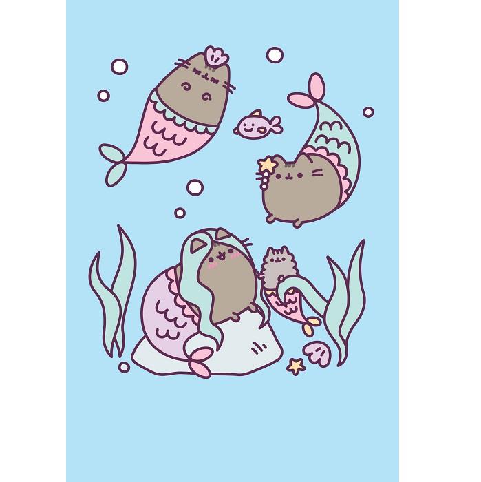 Pusheen Mermaid Blank Greeting Card | Party Save Smile