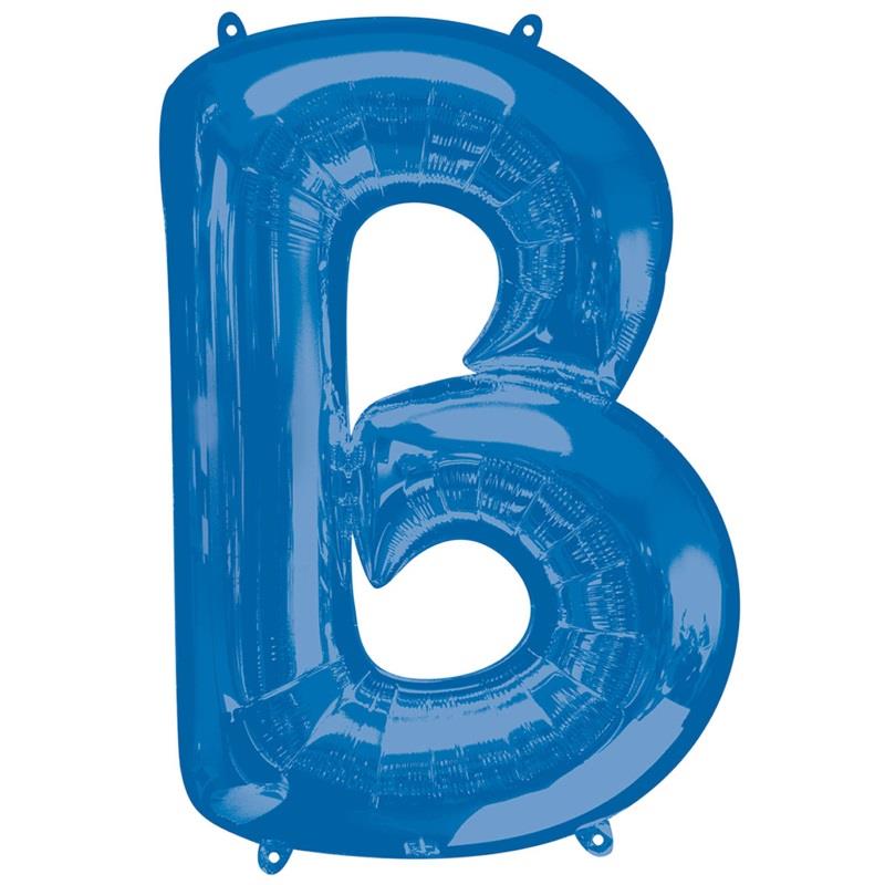 Blue Letter B Foil Balloon 34 inch Anagram | Party Save Smile