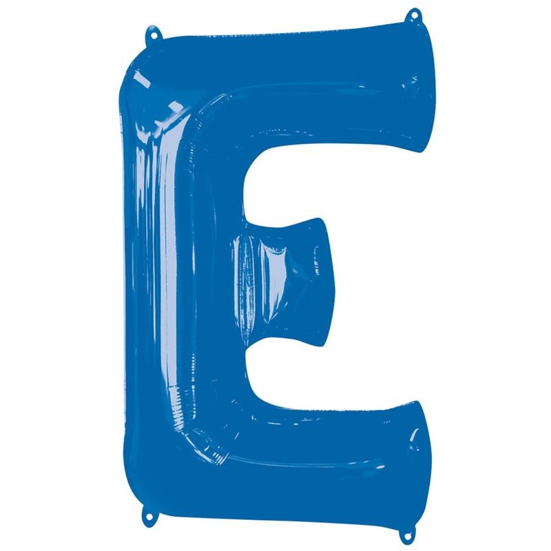 Letter E Balloon - Blue 34 inch Anagram | Party Save Smile