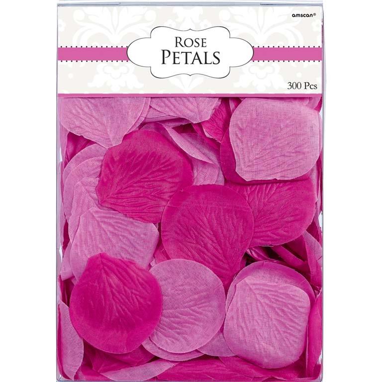 Bright Pink Fabric Rose Petal Confetti Decoration | Party Save Smile