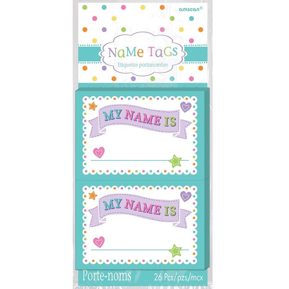 Baby Shower Guest Name Tags Pack of 26 | Party Save Smile