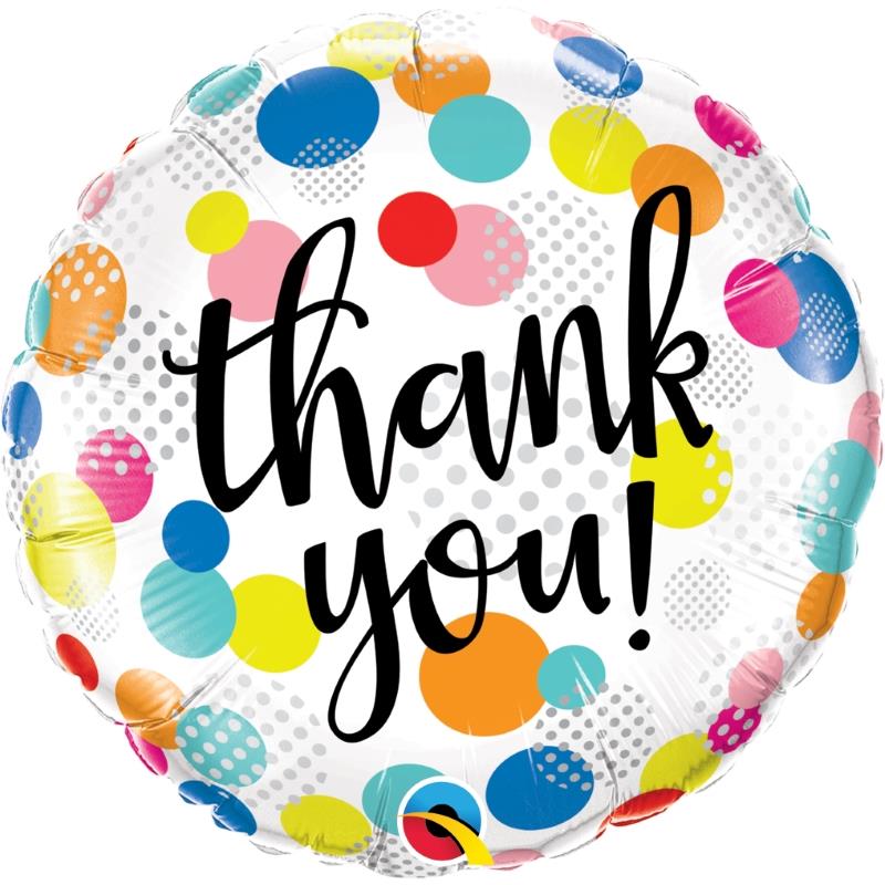 Thank You Dots Foil Balloon 18 Inch | Party Save Smile