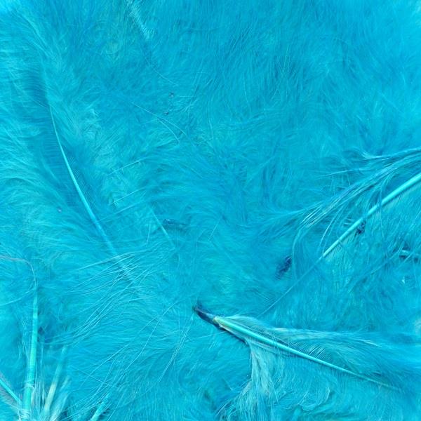 Turquoise Blue Feathers for Crafts (8 grams) | Party Save Smile