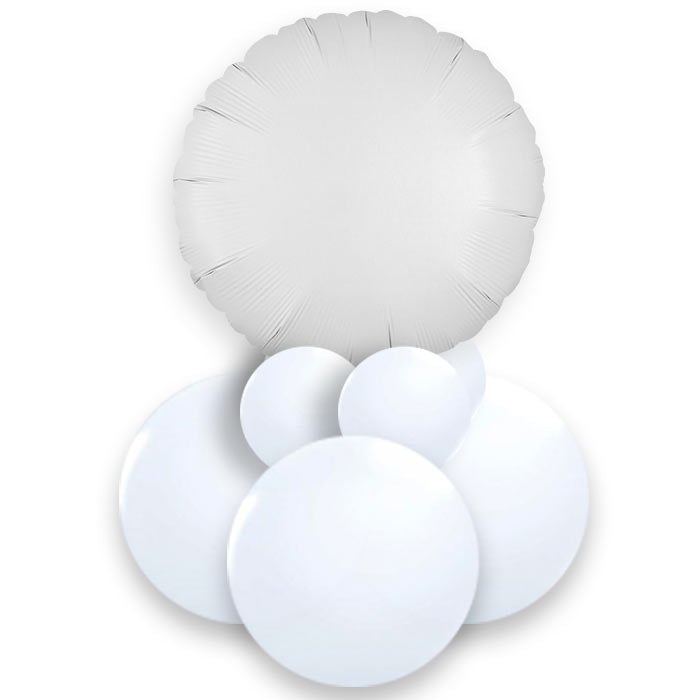 White Balloon Table Centrepiece