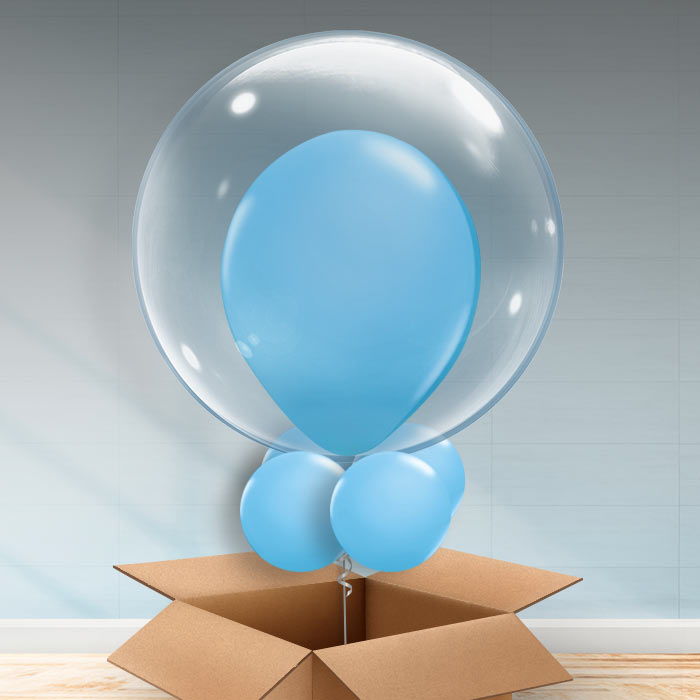 Personalisable Baby Blue Bubble Balloon - Bubble Balloon | Party Save Smile