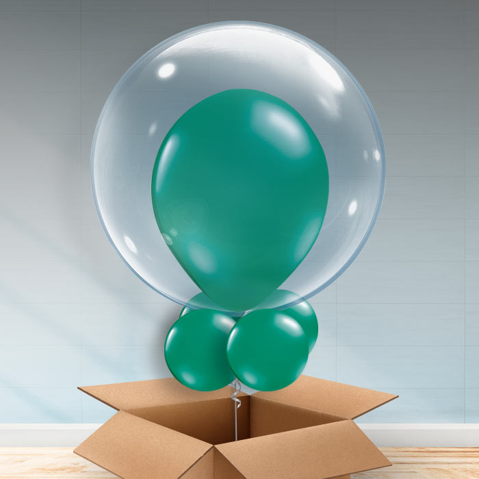 Personalisable Emerald Green Bubble Balloon - Bubble Balloon | Party Save Smile