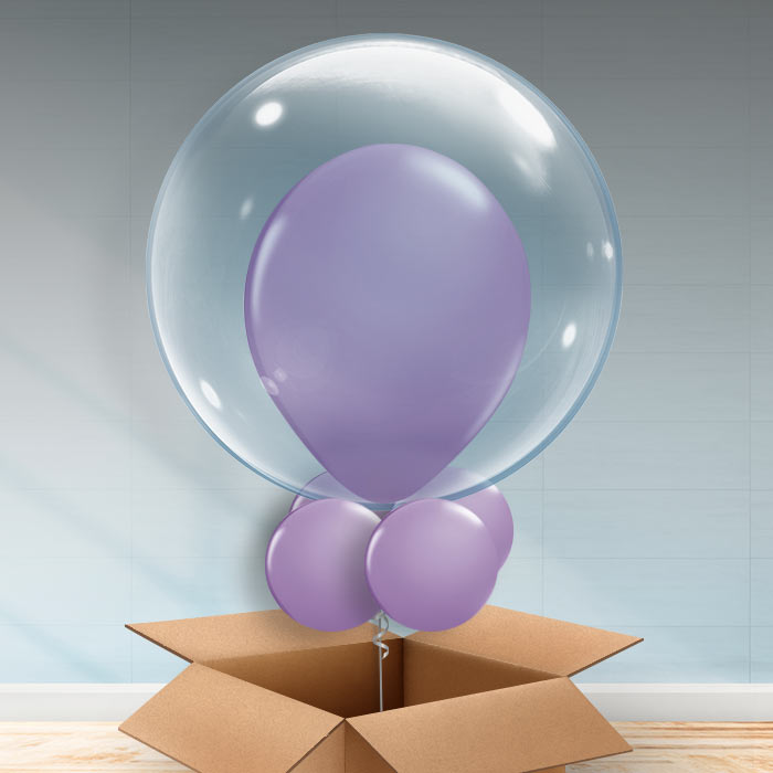 Personalisable Lilac Bubble Balloon - Bubble Balloon | Party Save Smile