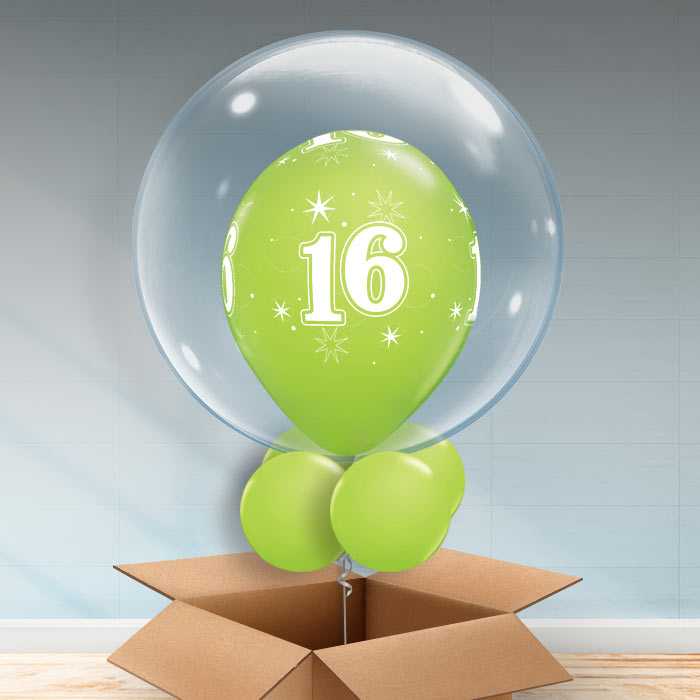 Personalisable Lime Green 16th Birthday Bubble Balloon - Bubble Balloon | Party Save Smile