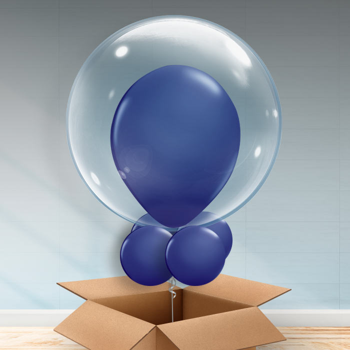 Personalisable Navy Blue Bubble Balloon - Bubble Balloon | Party Save Smile