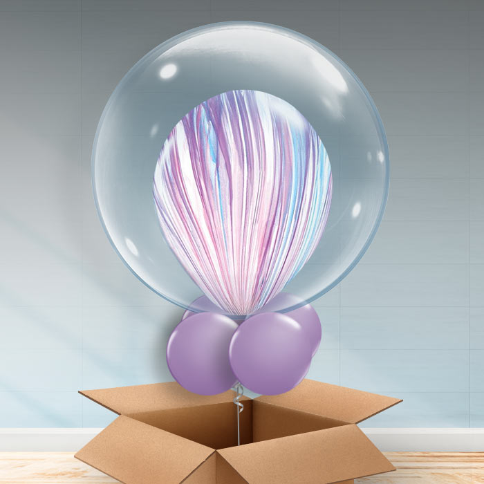 Personalisable Pastel Colours Marble Bubble Balloon - Bubble Balloon | Party Save Smile