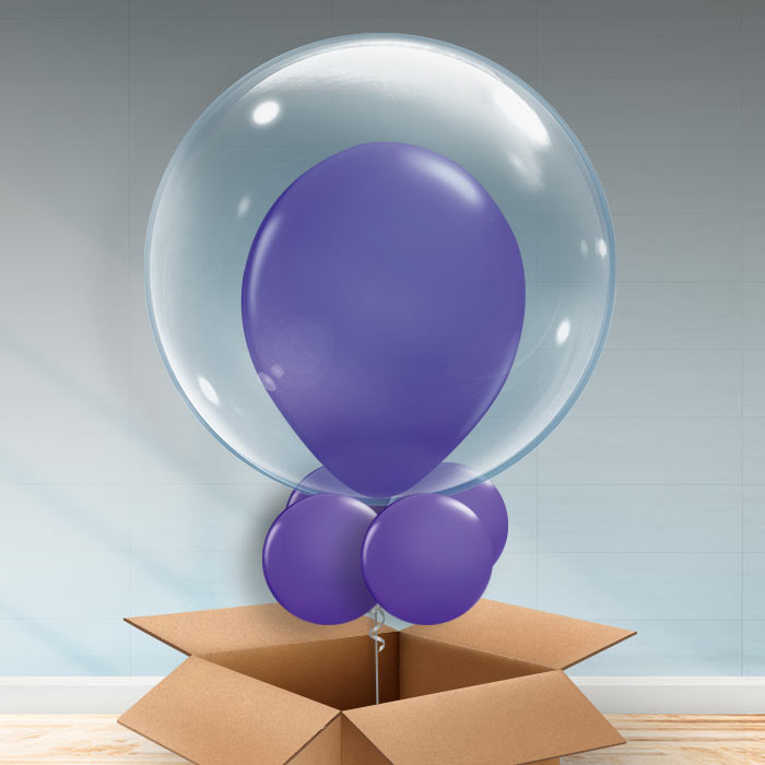 Personalisable Purple Bubble Balloon - Bubble Balloon | Party Save Smile