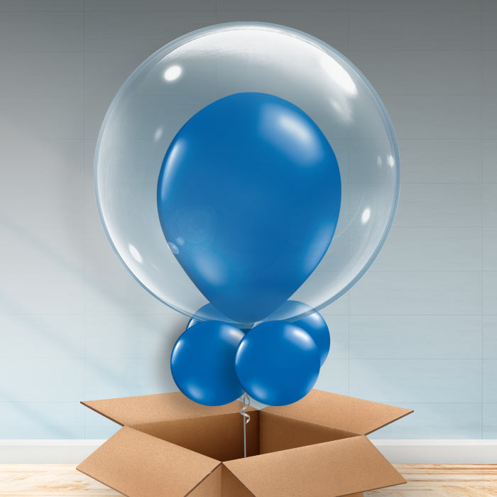 Personalisable Sapphire Blue Bubble Balloon - Bubble Balloon | Party Save Smile