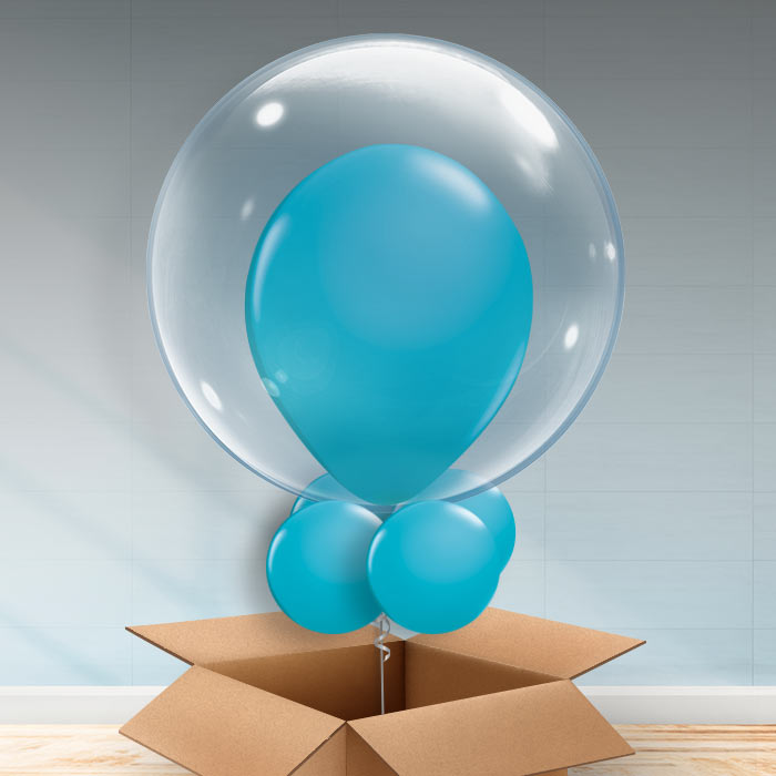 Personalisable Teal Blue Bubble Balloon - Bubble Balloon | Party Save Smile