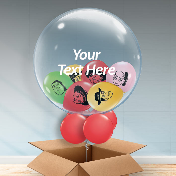Toy Story Personalisable Helium Balloons in a Box - 24 Inch Bubble Balloon | Party Save Smile