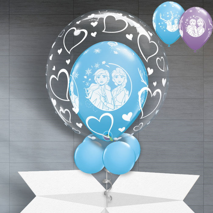 Disney Frozen Personalisable Bubble Balloon in a Box Delivered - Bubble Balloon | Party Save Smile