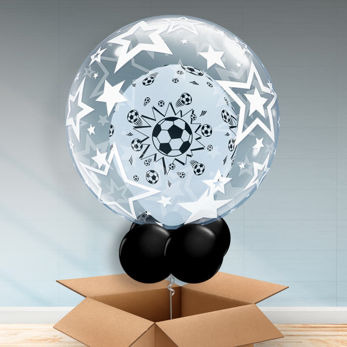Football Personalisable Birthday Balloons in a Box - Bubble Balloon | Party Save Smile