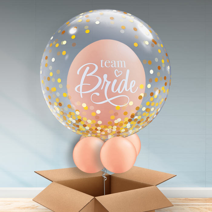Personalisable Hen Party Balloons - Team Bride - Bubble Balloon | Party Save Smile