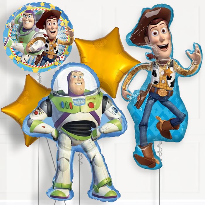 Toy Story Buzz and Woody Deluxe Helium Balloon Package - Deluxe Helium Balloon Package | Party Save Smile