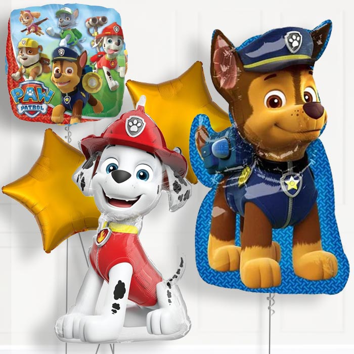 Paw Patrol Chase and Marshall Deluxe Helium Balloon Package - Deluxe Helium Balloon Package | Party Save Smile