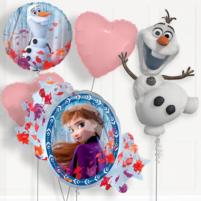 Frozen Anna Elsa and Olaf Deluxe Helium Balloon Package