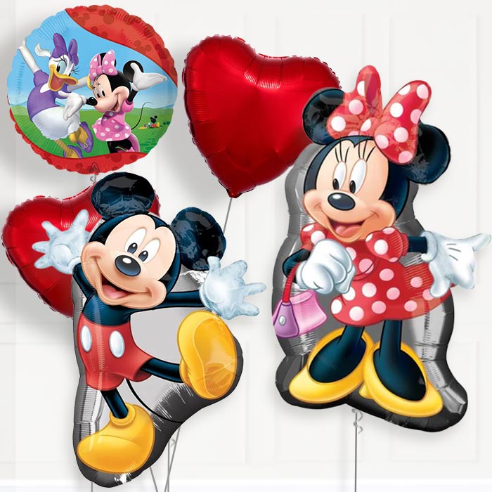 Mickey and Minnie Mouse Deluxe Helium Balloon Package