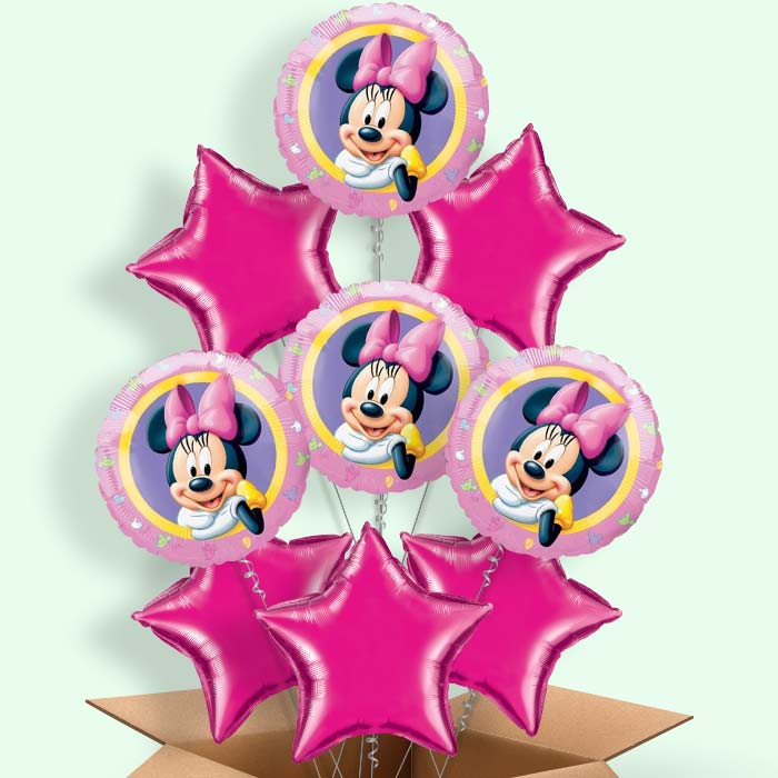 Pink Minnie Mouse Portrait Helium Balloon in a Box - 9 Balloon | Party Save Smile