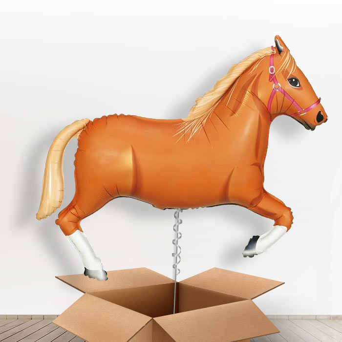Light Brown Horse Helium Balloons in a Box - Giant Balloon | Party Save Smile