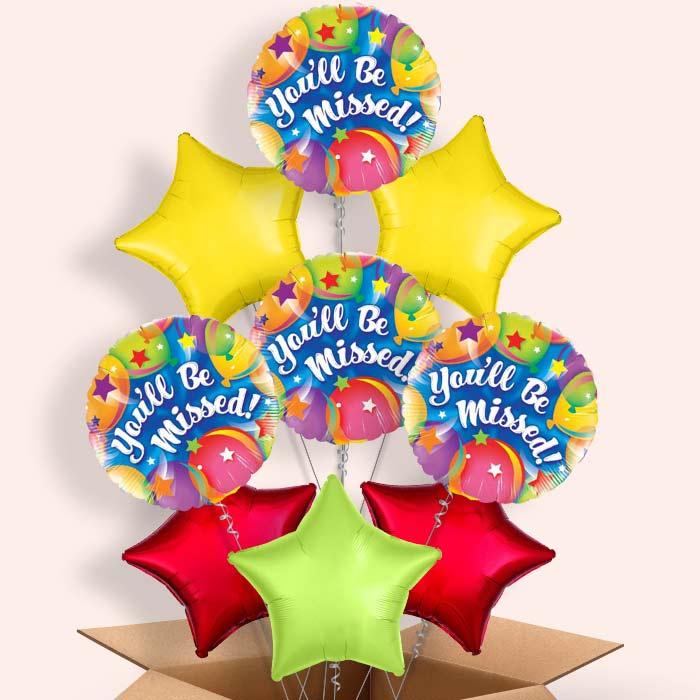You'll be Missed Helium Balloon in a Box - 9 Balloon | Party Save Smile