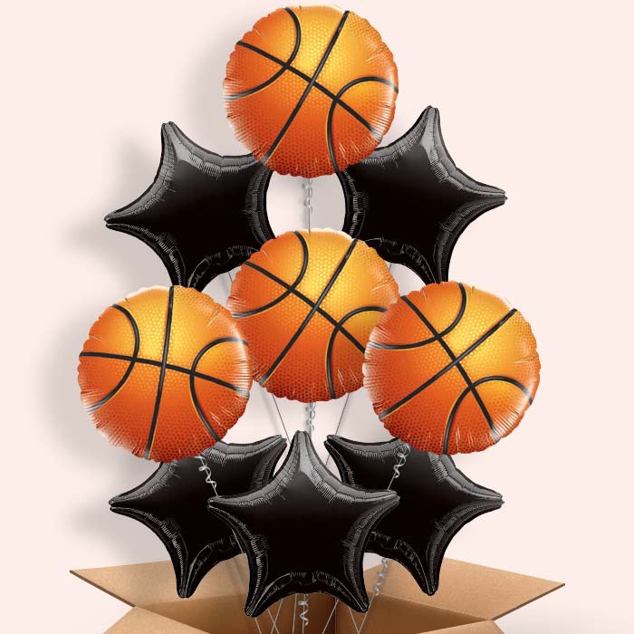 Basketball Helium Balloons in a Box - 9 Balloon | Party Save Smile