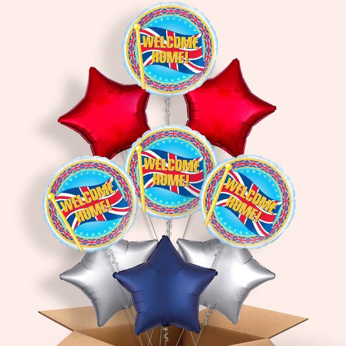 Welcome Home Helium Balloons in a Box (Union) - 9 Balloon | Party Save Smile