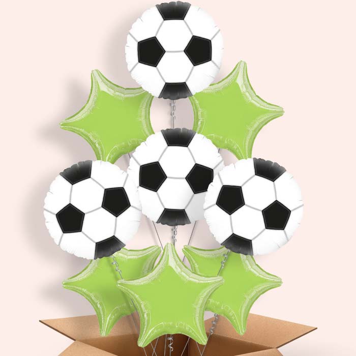 Football Helium Balloons in a Box - 9 Balloon | Party Save Smile