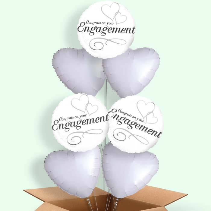 Congratulations Engagement Helium Balloon Delivered - 7 Balloon | Party Save Smile