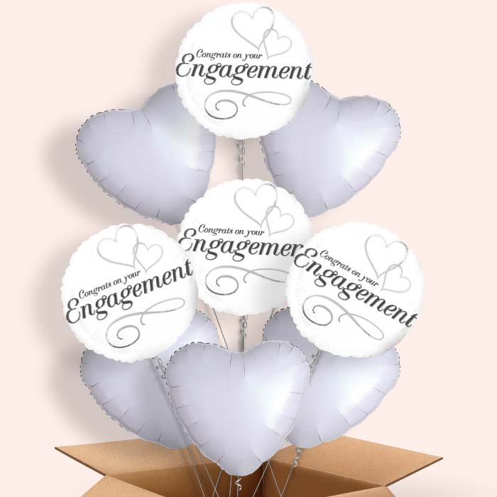 Congratulations Engagement Helium Balloon Delivered - 9 Balloon | Party Save Smile