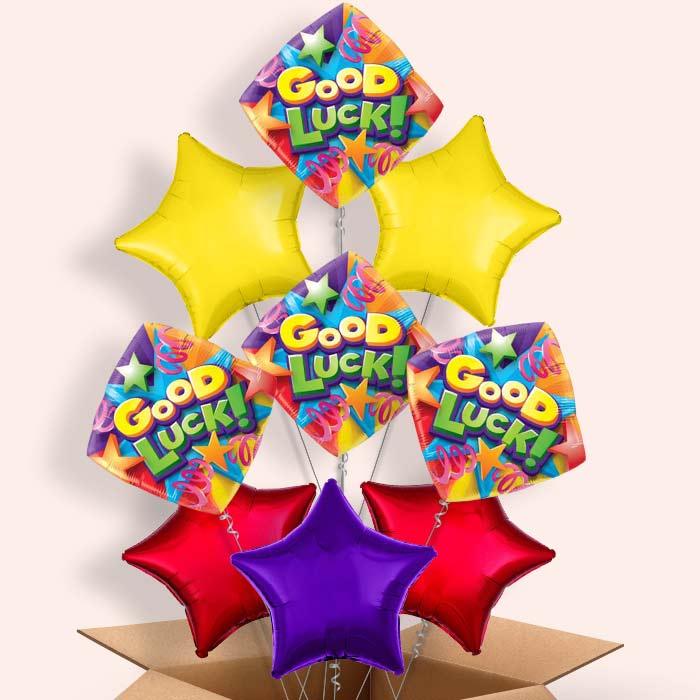 Good Luck Helium Balloons in a Box (Diamond) - 9 Balloon | Party Save Smile
