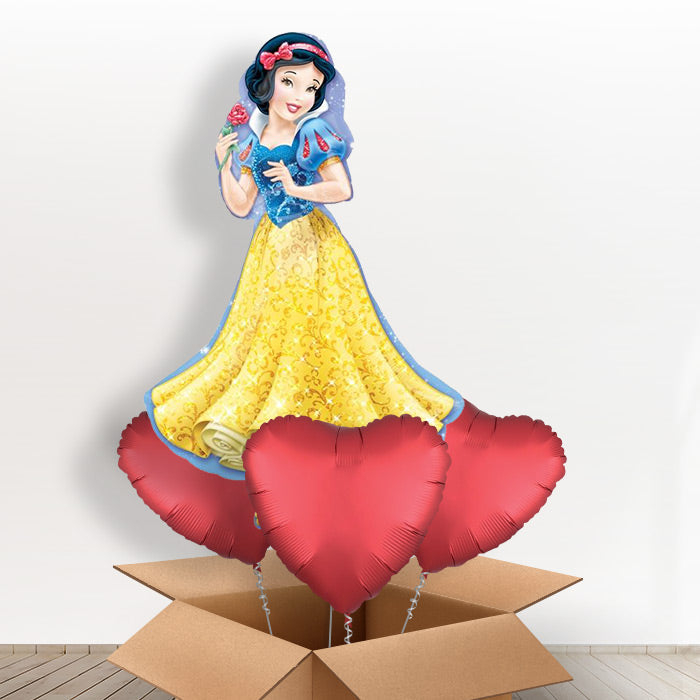 Giant Snow White Helium Balloons in a Box - With 3 Themed Balloons | Party Save Smile