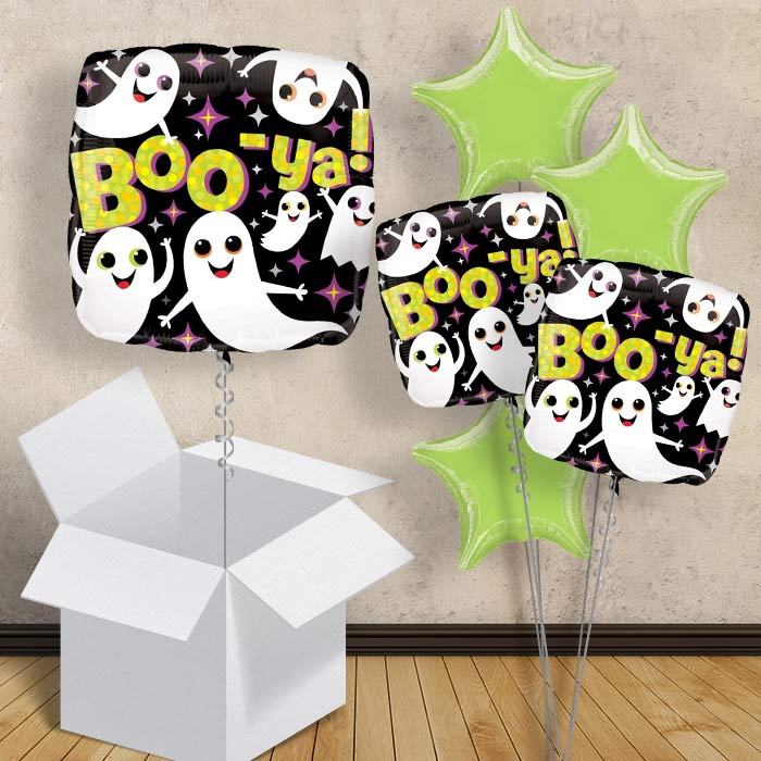 Halloween Helium Balloons in a Box (Boo-Ya) - 1 Balloon | Party Save Smile