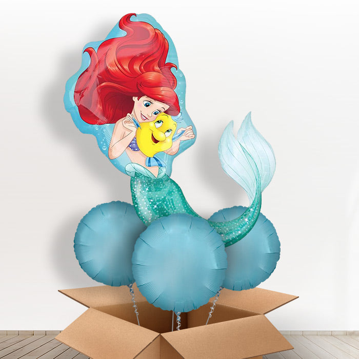 Giant Ariel Shaped Helium Balloon in a Box - With 3 Plain Balloons | Party Save Smile