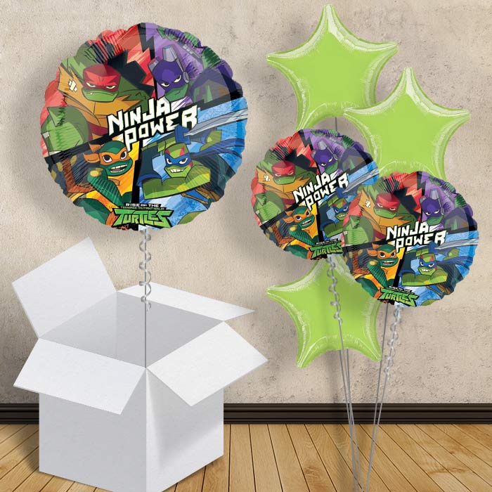 Ninja Turtles Helium Balloon in a Box (Rise) - 1 Balloon | Party Save Smile