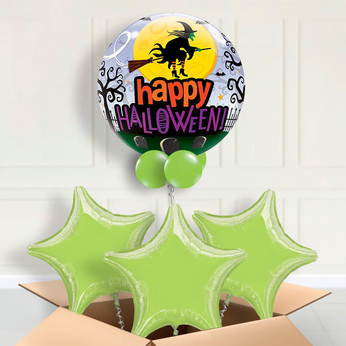 Witch Halloween Bubble Balloon in a Box - Bubble Balloon with 3 Balloons | Party Save Smile