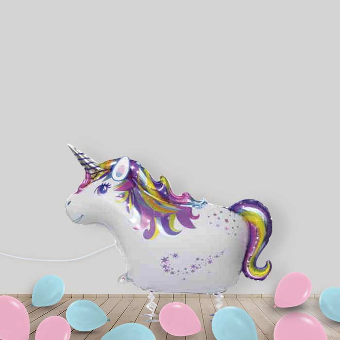 Unicorn Walking Helium Balloon in a Box - Walking Balloon and Latex | Party Save Smile