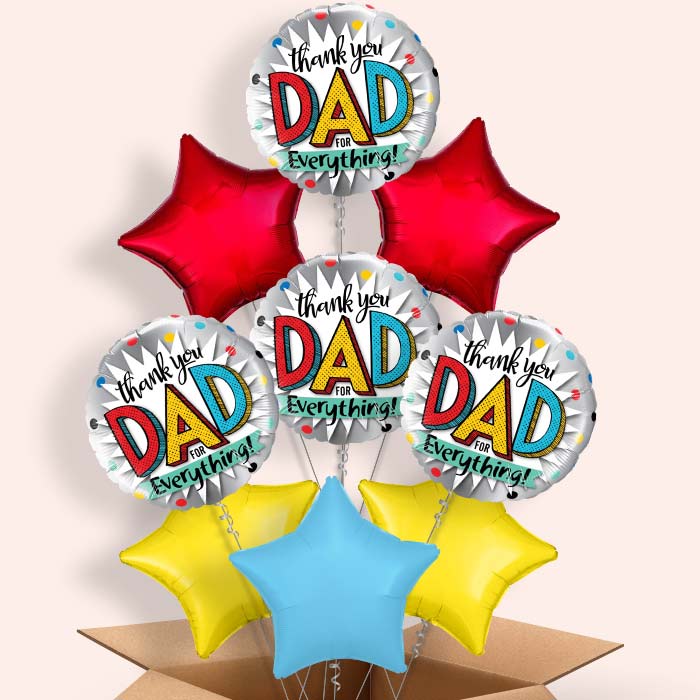 Thank You Dad Fathers Day Helium Balloon in a Box - 9 Balloon | Party Save Smile